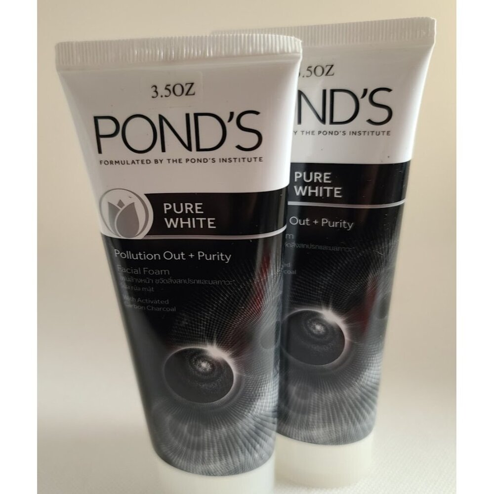 Ponds Pure White Anti Pollution Foam Face Wash 3.5 oz/100 g (pack of 2) NEW